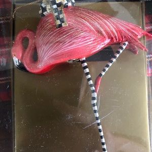Mackenzie Childs Flamingo Christmas Ornament